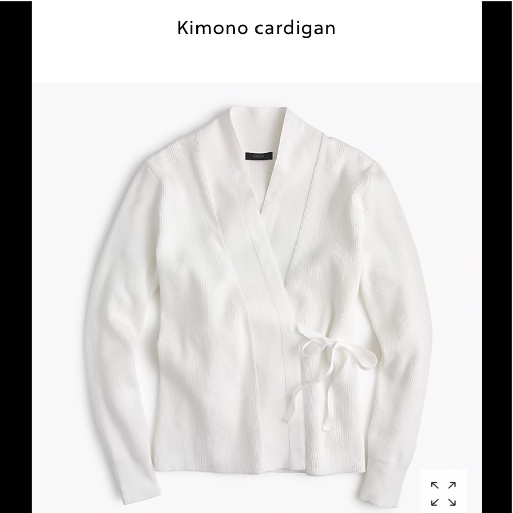 JCrew Kimono Cardigan XS NWT White